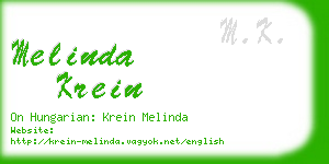 melinda krein business card